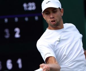 Daniel Galán en Wimbledon.