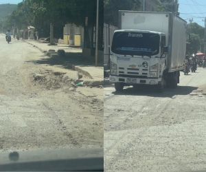 Vías en mal estado en el sector de Batidas y Bahía Concha.