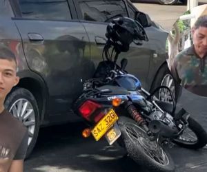 Erick Melo joven asesinado y su padre convocando a los motociclistas a una protesta.