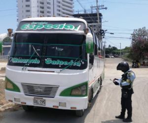 Controles en Santa Marta.