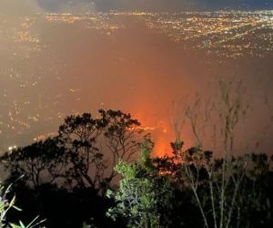 Incendio en cerros de Bogotá.