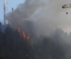 Incendio forestal en Bogotá.