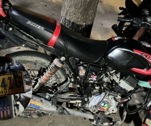 Motocicleta del accidente. 
