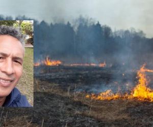 Alexander Márquez bombero que murió en incendio forestal.