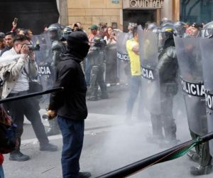 Disturbios en inmediaciones del Palacio de Justicia el pasado 8 de febrero.