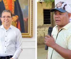 Rafael Martínez Gobernador del Magdalena y Hegel Garizao, Alcalde de Santa Barbara de Pinto