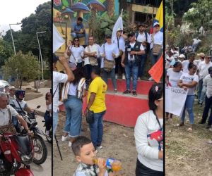 Manifestación en zona rural.