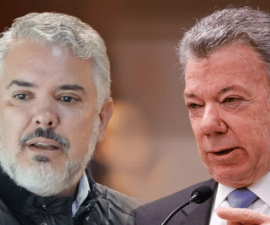 Iván Duque y Juan Manuel Santos.