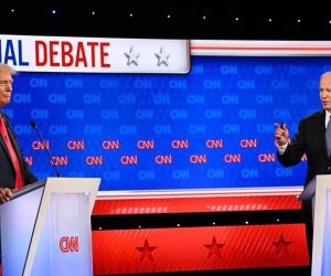 Debate presidencial entre Donald Trump Y Joe Biden