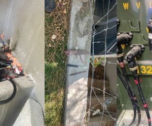 Evidencias del hurto al cableado eléctrico.
