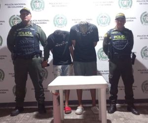 Ever Gómez y Steven Pineda presunto ladrones capturados.