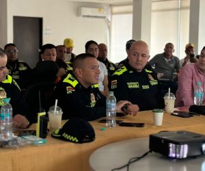 Visita del Coronel de la Policía Metropolitana de Santa Marta al municipio de Ciénaga 