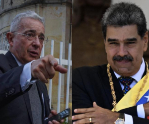 Álvaro Uribe y Nicolás maduro. 