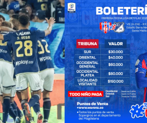 Las boletas para la localidad de visitantes tienen un valor de 150.000