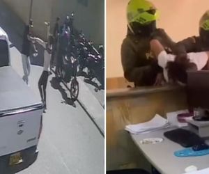 Capture de cámaras de seguridad y captura de la presunta agresora. 