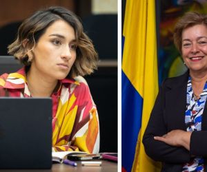Laura Sarabia y Gloria Inés Ramírez