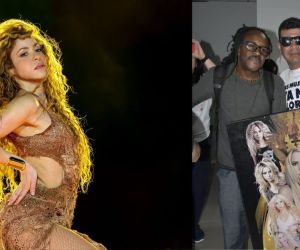 shakira/fanaticos en el areopuerto. 