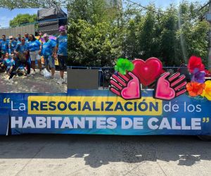 Carroza en la que saldrán los habitantes de calle en proceso de resocialización