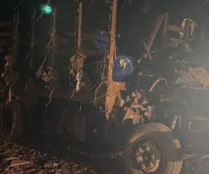 Camión que los transportaba en Balboa, Cauca.