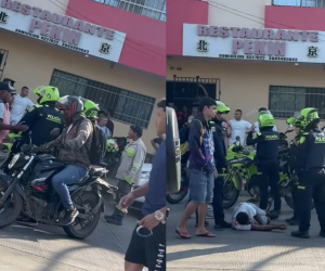 Reclamo en restaurante chino de la calle 30 terminó en fuerte riña, sangre y tres detenidos