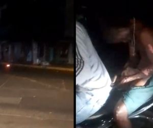 El sujeto quedó mal herido y fue trasladado hasta un centro médico