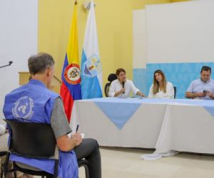 Delegación internacional en Santa Marta.
