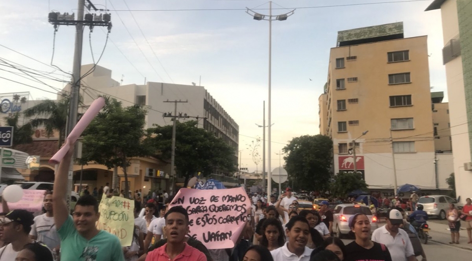 Marcha de apoyo a Carlos Caicedo y Rafael Martínez.