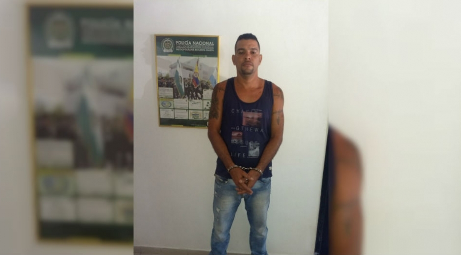 Juan  Manuel Avendaño Chávez, alias 'El Roca', capturado por la Policía en Bonda.