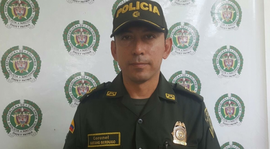 Coronel Gustavo Berdugo Garavito, comandante de la Metropolitana de Santa Marta.
