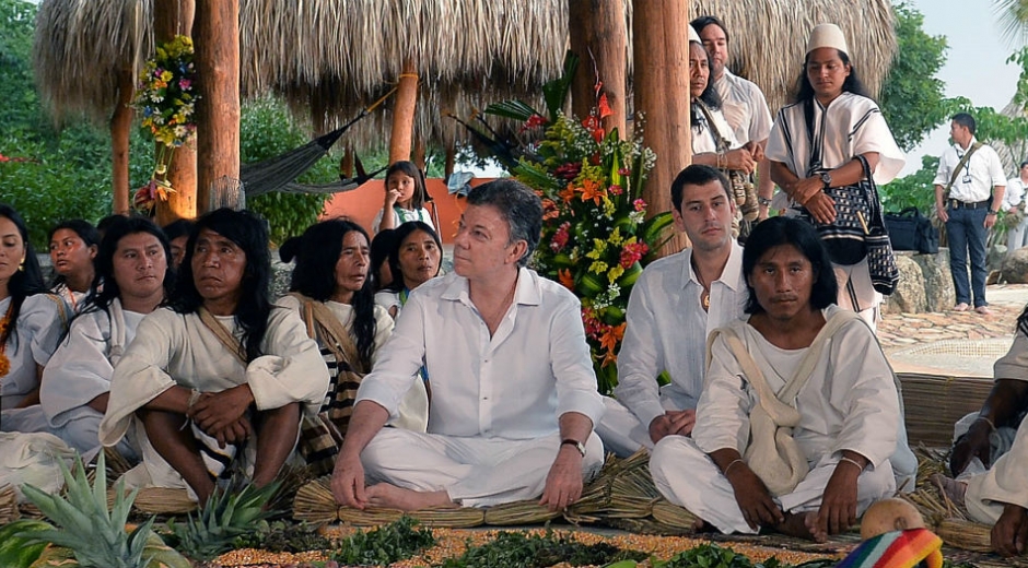 Juan Manuel Santos se ha reunido con los indígenas de la Sierra Nevada en varias ocasiones.