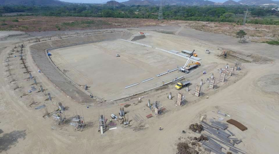 Alcaldía Santa Marta Panorámica del nuevo estadio de la construcción del nuevo estadio de fútbol.