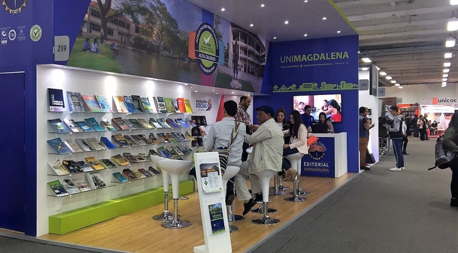 El stand de la Universidad del Magdalena en la Feria del Libro de Bogotá.