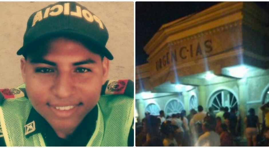 Ramón Bovea, auxiliar de Policía baleado en Ciénaga.