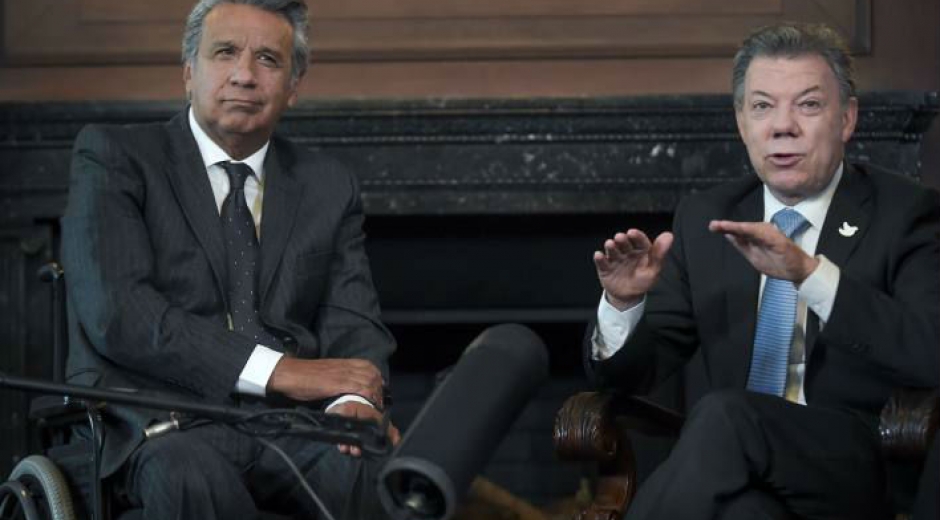 El presidente de Ecuador, Lenín Moreno, afirmó hoy su disposición para continuar el respaldo a los diálogos que desarrollan en ese país el Gobierno colombiano y el Eln.  