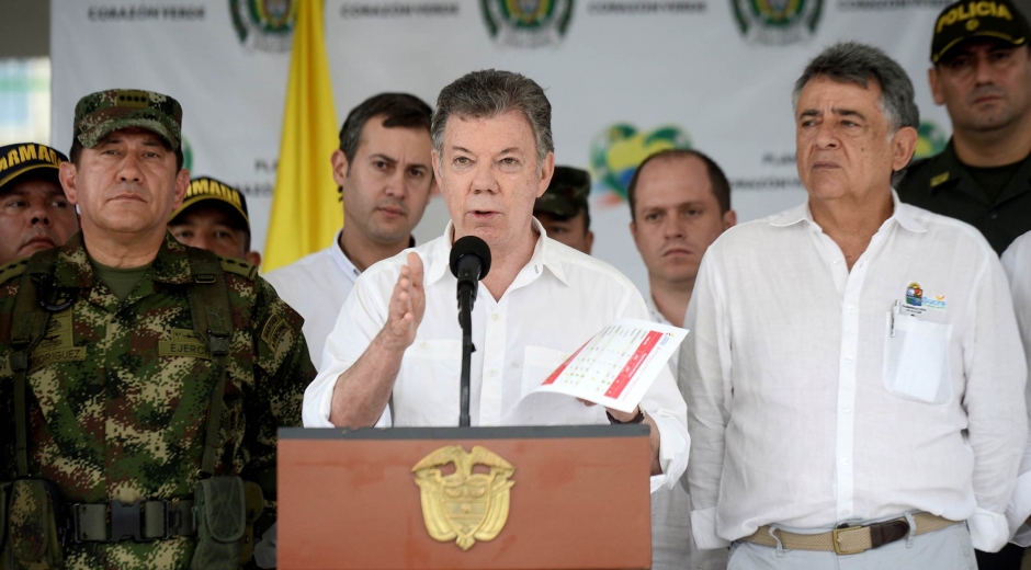 El Presidente Juan Manuel Santos, lideró consejo de seguridad en Sucre. 