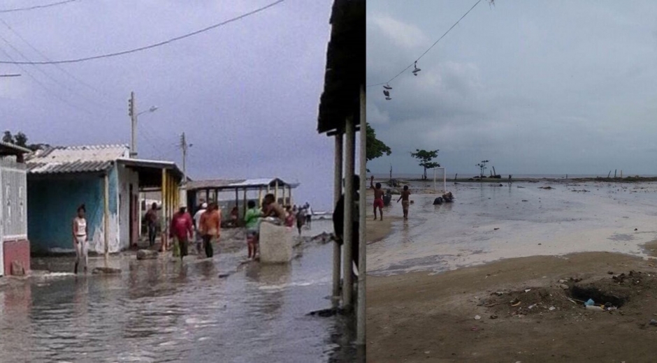 El mar se metió en Pueblo Viejo, Tasajera y Ciénaga. 