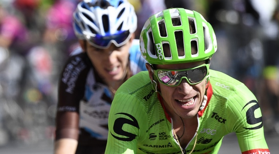 El antioqueño Rigoberto Urán durante su participación en la contrarreloj que definió el podio del Tour de Francia.