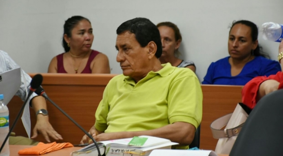 El abogado de la defensoría, Jaime Salazar Quintero, durante audiencia. 