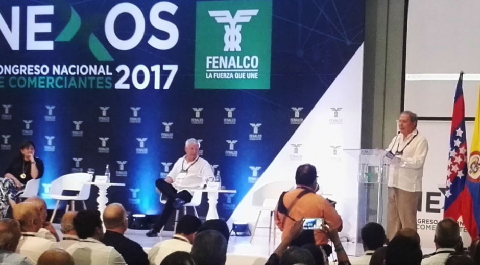 Presidente de Fanalco, Guillermo Botero, durante su intervención. 