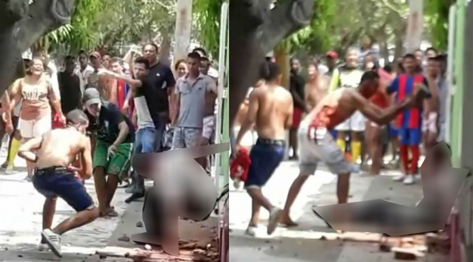 Imágenes del hecho repudiable.