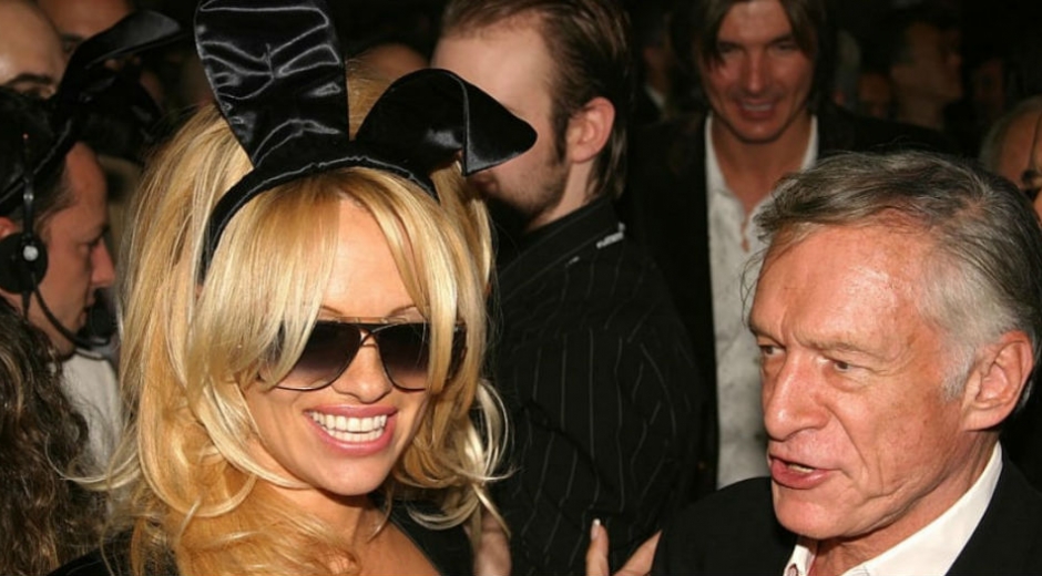 Pamela Anderson y Hugh Hefner.