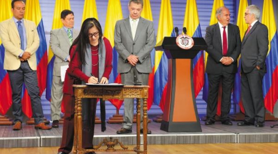 Rueda de prensa donde anunciaron los nombres de los magistrados de la JEP.