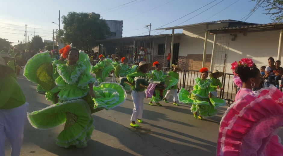 Los niños prendieron la fiesta del caimán cienaguero. 