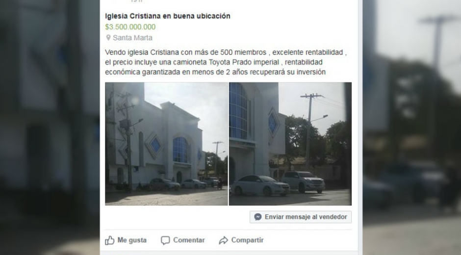 Iglesia en venta - captura de pantalla.