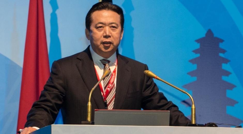  Presidente de Interpol, Hongwei Meng.