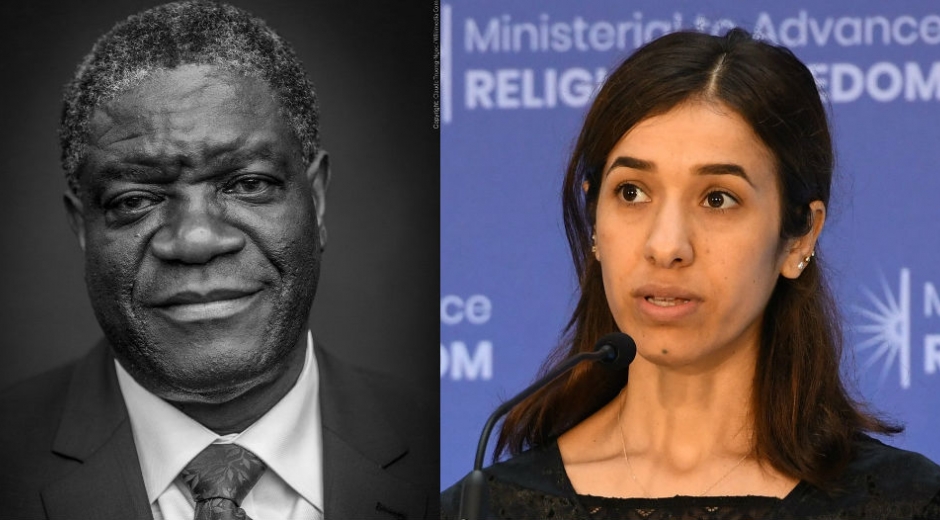 El congoleño Denis Mukwege y la iraquí Nadia Murad.