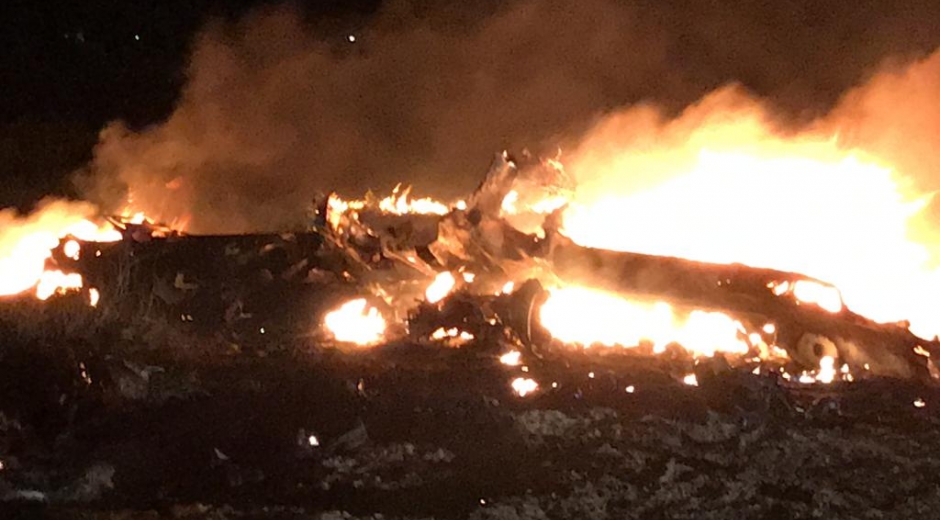 La avioneta cargada con cocaína fue inutilizada.