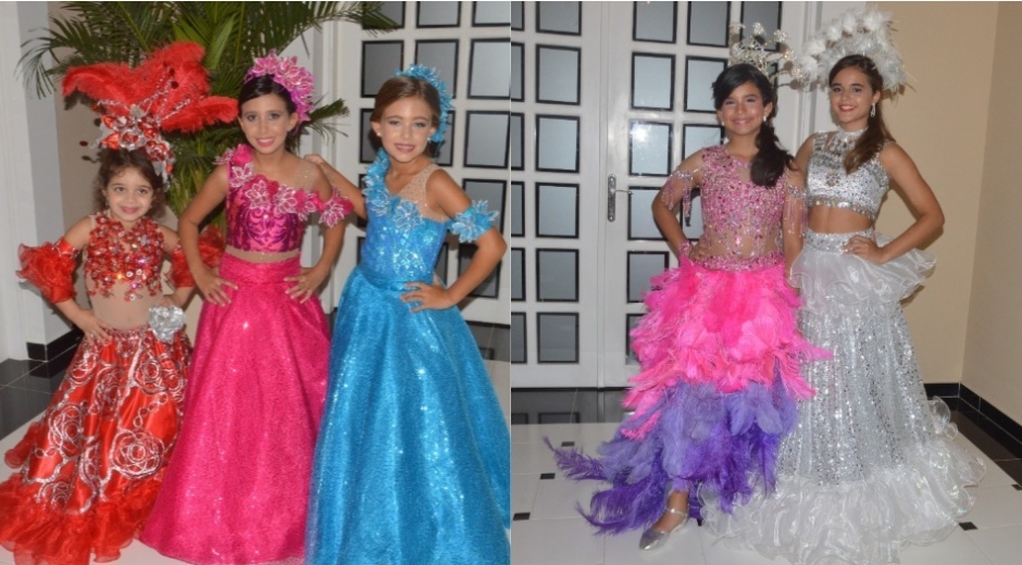 Tatiana Saghair, María Mercedes Pinedo, Isabella María, Mariana Pupo y Manuela Pérez, capitanas del Club Santa Marta.