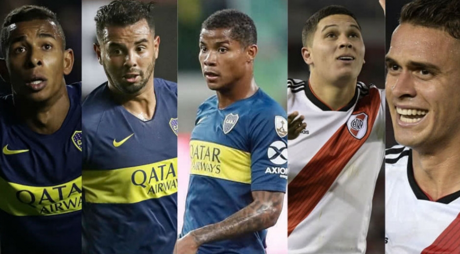 Colombianos jugando en el Boca Juniors y en el River Plate