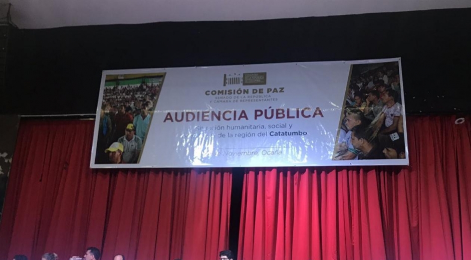 Comisión de Paz. Comisión de Paz en una de las audiencias.